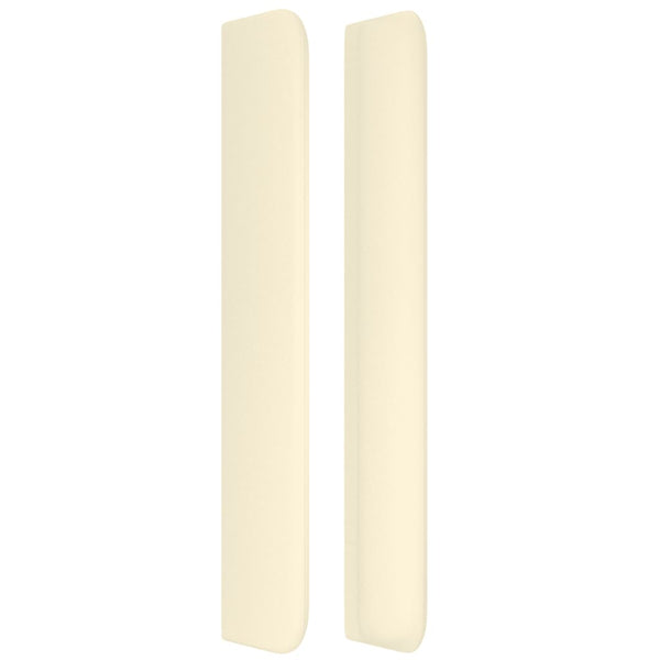 Kopfteil mit Ohren Creme 203x16x118/128 cm Kunstleder