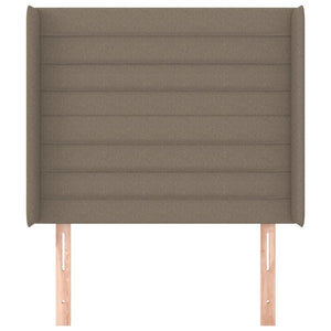 Kopfteil mit Ohren Taupe 83x16x118/128 cm Stoff