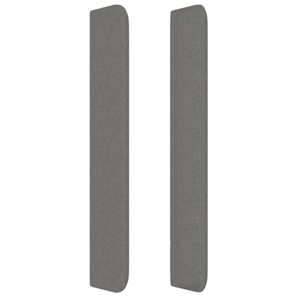 Kopfteil mit Ohren Dunkelgrau 183x16x118/128 cm Stoff