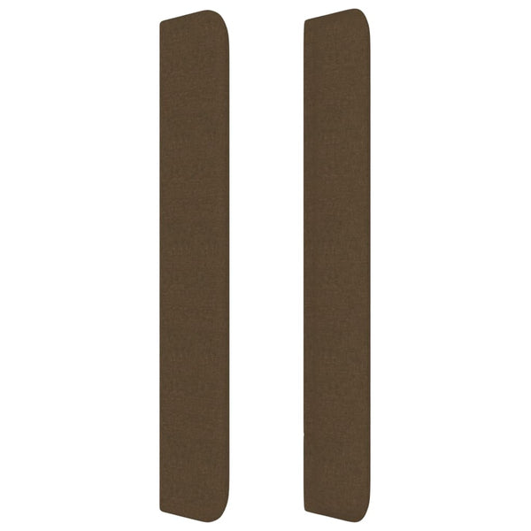 vidaXL Wingback Headboard Dark Brown 203x16x118/128 cm Fabric