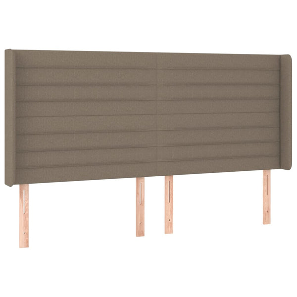 vidaXL Wingback Headboard Taupe 203x16x118/128 cm Fabric