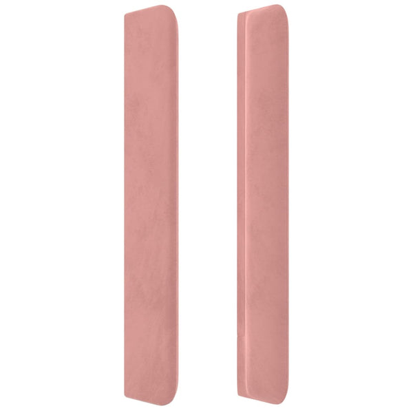 vidaXL Wingback Headboard Pink 83x16x118/128 cm Velvet