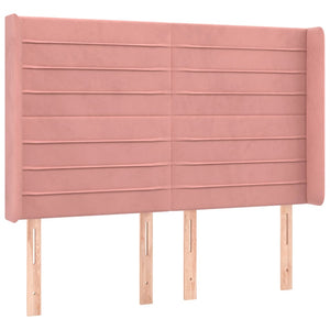 vidaXL Wingback Headboard Pink 147x16x118/128 cm Velvet