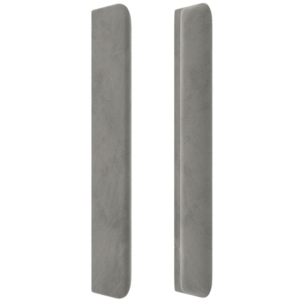 vidaXL Wingback Headboard Light Gray 183x16x118/128 cm Velvet