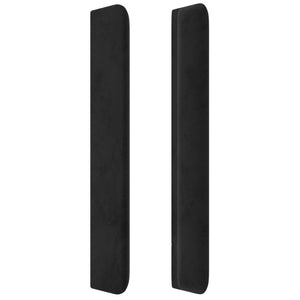 vidaXL Wingback Headboard Black 183x16x118/128 cm Velvet