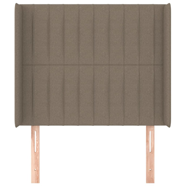 Kopfteil mit Ohren Taupe 83x16x118/128 cm Stoff