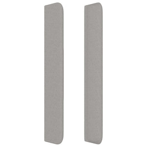 Kopfteil mit Ohren Hellgrau 93x16x118/128 cm Stoff