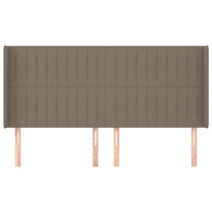 vidaXL Wingback Headboard Taupe 163x16x118/128 cm Fabric