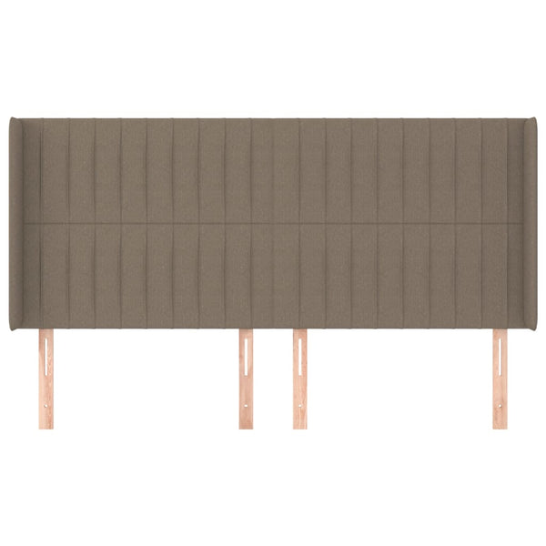 vidaXL Wingback Headboard Taupe 163x16x118/128 cm Fabric