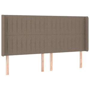 vidaXL Wingback Headboard Taupe 183x16x118/128 cm Fabric