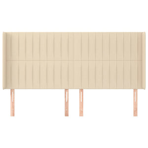 vidaXL Wingback Headboard Cream 183x16x118/128 cm Fabric