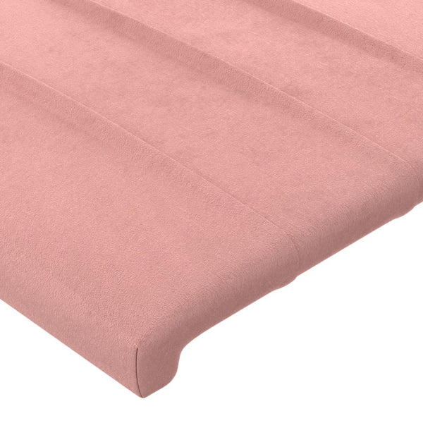 vidaXL Wingback Headboard Pink 83x16x118/128 cm Velvet