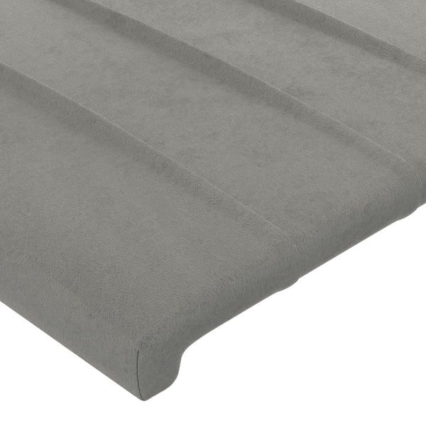 vidaXL Wingback Headboard Light Gray 103x16x118/128 cm Velvet