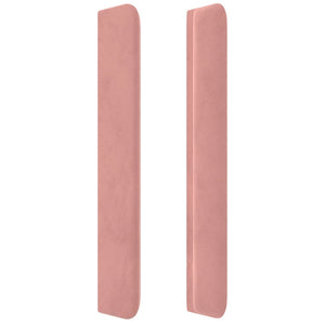 vidaXL Wingback Headboard Pink 147x16x118/128 cm Velvet