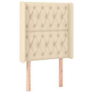 vidaXL Wingback Headboard Cream 83x16x118/128 cm Fabric