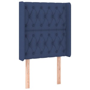vidaXL Wingback Headboard Blue 83x16x118/128 cm Fabric