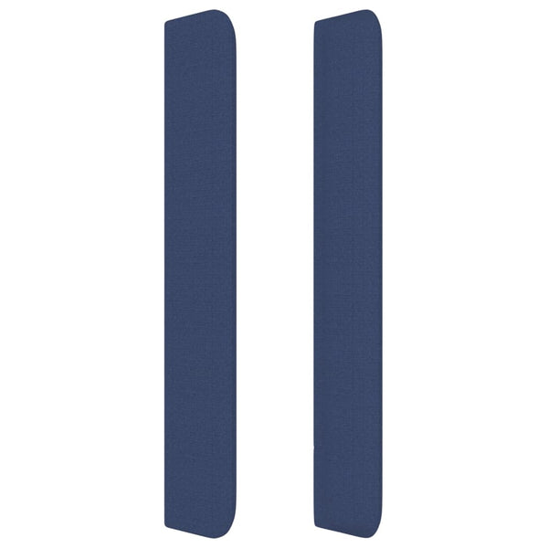 vidaXL Wingback Headboard Blue 93x16x118/128 cm Fabric