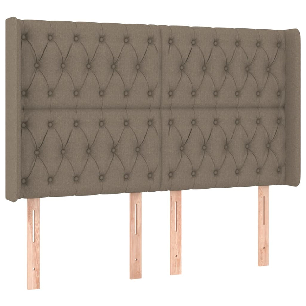 vidaXL Wingback Headboard Taupe 147x16x118/128 cm Fabric