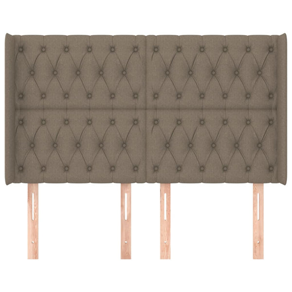 vidaXL Wingback Headboard Taupe 147x16x118/128 cm Fabric