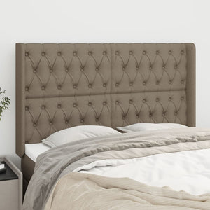 vidaXL Wingback Headboard Taupe 147x16x118/128 cm Fabric