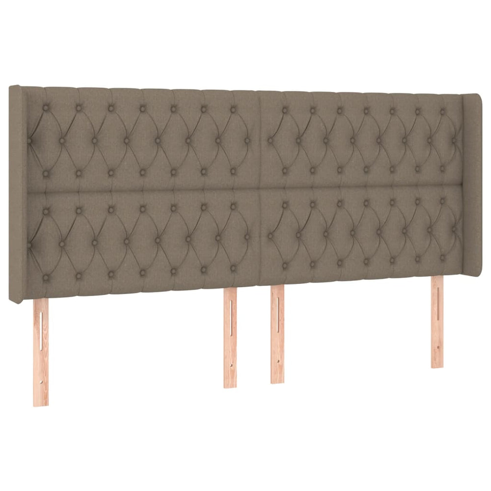 vidaXL Wingback Headboard Taupe 183x16x118/128 cm Fabric
