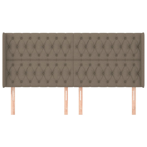 vidaXL Wingback Headboard Taupe 183x16x118/128 cm Fabric