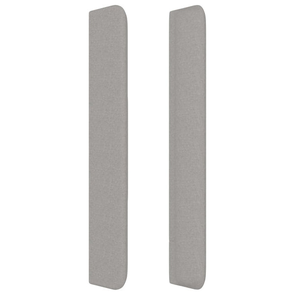 vidaXL Wingback Headboard Light Gray 203x16x118/128 cm Fabric