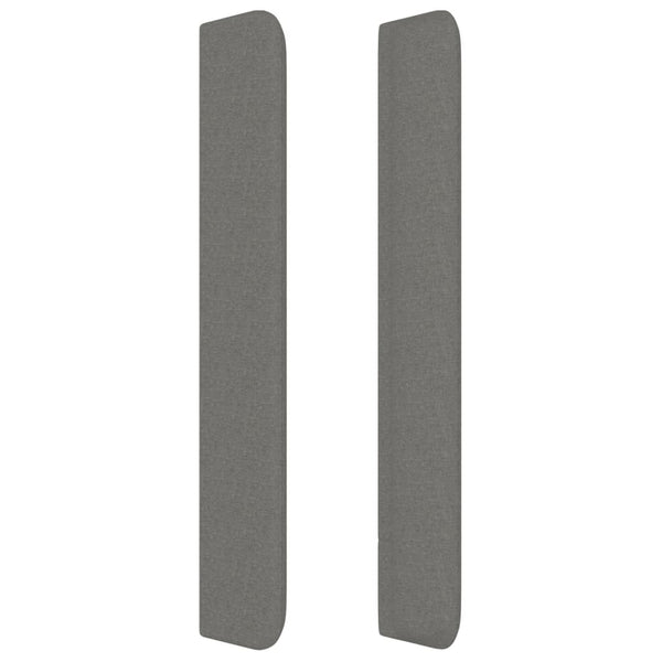 vidaXL Wingback Headboard Dark Gray 203x16x118/128 cm Fabric