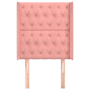 vidaXL Wingback Headboard Pink 83x16x118/128 cm Velvet