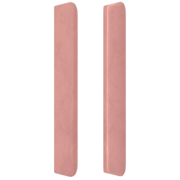 vidaXL Wingback Headboard Pink 163x16x118/128 cm Velvet