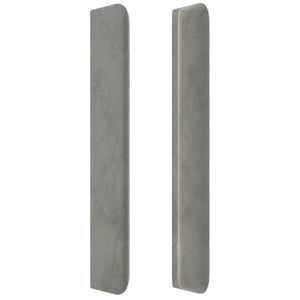vidaXL Wingback Headboard Light Gray 183x16x118/128 cm Velvet