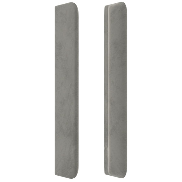 vidaXL Wingback Headboard Light Gray 183x16x118/128 cm Velvet