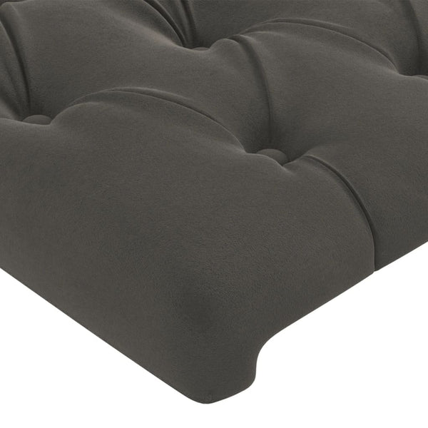 vidaXL Wingback Headboard Dark Grey 183x16x118/128 cm Velvet