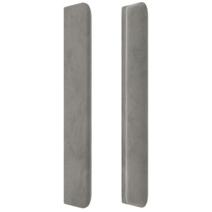 vidaXL Wingback Headboard Light Gray 203x16x118/128 cm Velvet