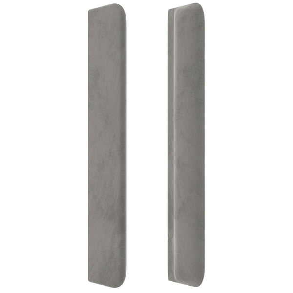vidaXL Wingback Headboard Light Gray 203x16x118/128 cm Velvet