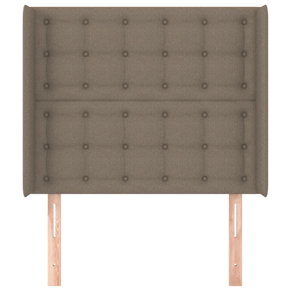 vidaXL Wingback Headboard Taupe 103x16x118/128 cm Fabric