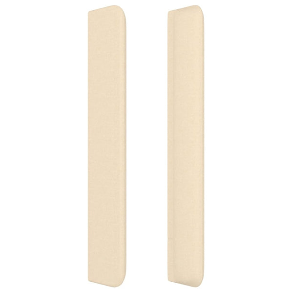 vidaXL Wingback Headboard Cream 103x16x118/128 cm Fabric