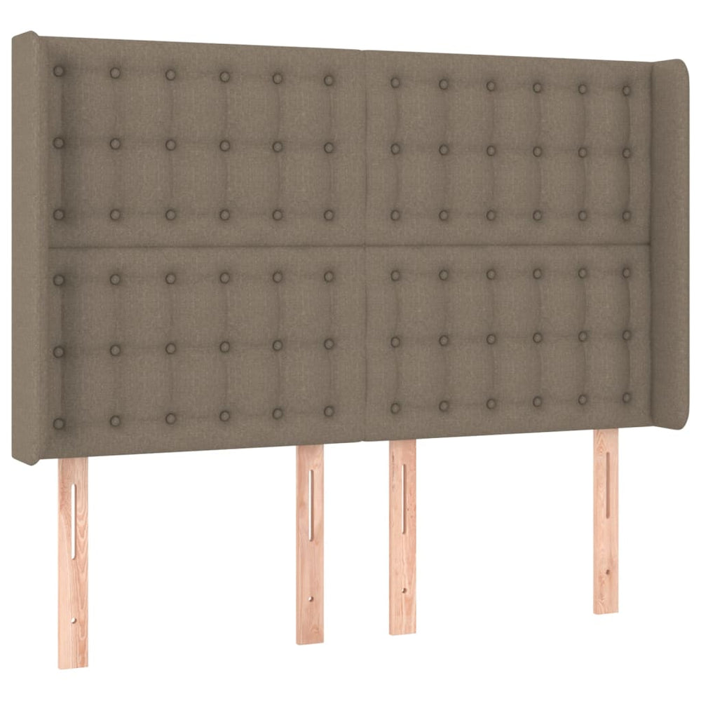 vidaXL Wingback Headboard Taupe 147x16x118/128 cm Fabric