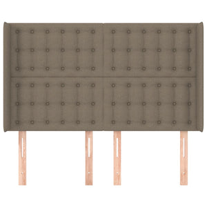 vidaXL Wingback Headboard Taupe 147x16x118/128 cm Fabric