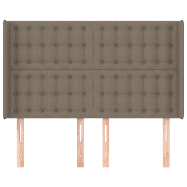 vidaXL Wingback Headboard Taupe 147x16x118/128 cm Fabric