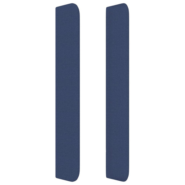 vidaXL Wingback Headboard Blue 147x16x118/128 cm Fabric