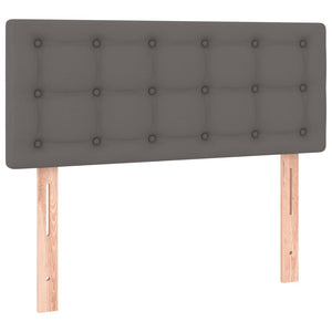 vidaXL LED Headboard Grey 80x5x78/88 cm Faux Leather