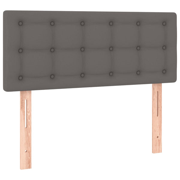 vidaXL LED Headboard Grey 80x5x78/88 cm Faux Leather
