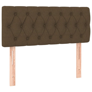 vidaXL LED Headboard Dark Brown 90x7x78/88 cm Fabric