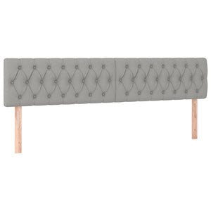 vidaXL LED Headboard Light Gray 180x7x78/88 cm Fabric