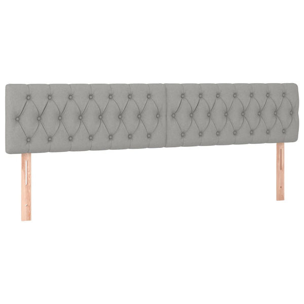 vidaXL LED Headboard Light Gray 180x7x78/88 cm Fabric