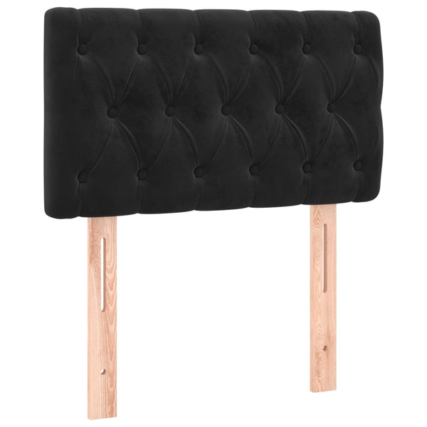 vidaXL LED Headboard Black 80x7x78/88 cm Velvet