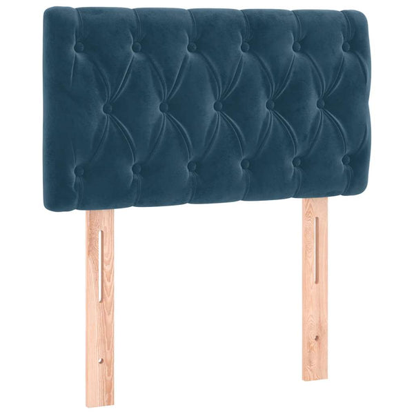 vidaXL LED Headboard Dark Blue 80x7x78/88 cm Velvet