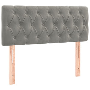 vidaXL LED Headboard Light Grey 90x7x78/88 cm Velvet