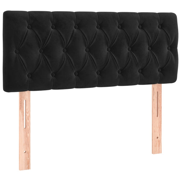 vidaXL LED Headboard Black 90x7x78/88 cm Velvet